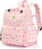 STEAMEDBUN Corduroy Toddler Backpack for Girls 2-4: Kids backpack for Boys Girls - 12 inch Preschool Kindergarten Backpacks - Rose