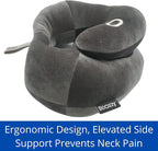 BCOZZY Neck Brace Pillow - Patented Relief for Neck Pain and Supportive Sleep-Soft, Washable, and Adjustable for Comfortable Resting. Gray Large