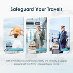 Travel Inspira Travel Belt for Luggage - Stylish & Easy-to-Use Elastic Strap for Suitcases & Carry-On Bags, Adjustable for Secure Travel