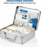 EMT1st First Aid Kit - 272 Piece Wall Mountable Metal Case, Durable First aid Supplies, Workplace, Car, Travel & Camping