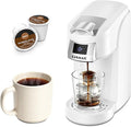 CHULUX Lite Single Serve Coffee Maker for K Cup Capsules, Single Cup Reservoir Coffee Maker with One Touch Brewing, 5 to 12 Oz Brew Sizes, Designed Specifically for Standard Mugs, White
