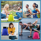 PLULON 15 Pcs Drawstring Bags Drawstring Backpack Bulk, Multicolor String Backpack Cinch Sack Sport Gym Bags for Yoga Traveling Outdoor Sports
