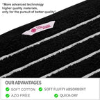 CASA COPENHAGEN Ecstatic 6Pcs 100% Egyptian Cotton Large Designer Towels Gift Set- Pitch Black, 600GSM, 2Bath 2Hand 2Washcloths, Bath Towels for Bathroom Set for Women & Men