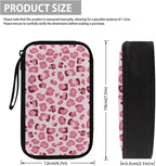 Pink Leopard Print Electronic Organizer Travel Case Portable Tech Pouch Electronics Case Storage Bag for Cable Cord Charger Phone Earphone