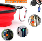 2 Pack Dog Bowl Pet Collapsible Bowls with Clasp Puppy Travel Bowl Portable Cats Water Food Dish for Walking Parking Outdoors Traveling