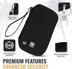 BOACAY Travel Document Organizer with RFID, Family Passport Holder, Wallet for Women & Men, Portable & Waterproof Case for Cards, Boarding Pass, Money