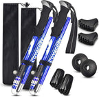 Covacure Trekking Poles Collapsible Hiking Poles - 2 Pack Aluminum Alloy 7075 Trekking Sticks with Quick Lock System, Telescopic, Collapsible for Hiking, Camping