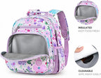 mibasies Toddler Backpack for Girls 2-4: Preschool Kindergarten Backpack - Cute Kids Backpacks for Girls - Flower Light Purple