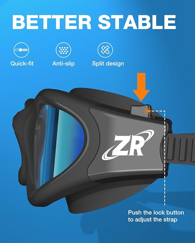 ZIONOR Swim Goggles, Upgraded G1 Polarized Swimming Goggles Anti-Fog for Adult Men Women