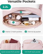BAGSMART Fanny Packs for Women Cross Body, Quilted Puffy Belt Bag with Pockets, Fashion Waist Packs for Traveling Hiking Green