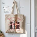 Aesthetic Canvas Tote Bag, Cute Reusable Bags for Women with Inner Pocket