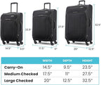 American Tourister 4 KIX 2.0 Expandable Softside Luggage with Spinner Wheels, 28 SPINNER, CLASSIC BLUE
