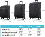 American Tourister 4 KIX 2.0 Expandable Softside Luggage with Spinner Wheels, 20 SPINNER, CLASSIC BLUE