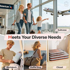 Veken 9/11 Set Compression Packing Cubes for Travel Essentials,Compressible Expandable Large Luggage Suitcase Organizer Bags for Clothing,Durable Space Saver Storage Bags with Toiletry Bags(Orange)