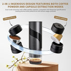 Portable Coffee Machine，Rechargeable Cafetière Portable de Voyage with USB-C, 20bar, Electric Coffee Maker for Camping & Travel, 3-in-1 Car Coffee Maker, Compatible with Coffee Grounds&Capsules