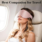 Fygrip 3D Eye Mask Sleep Mask for Men & Women, 100% Pressure-Free & Light Block-Out Eye Mask for Sleep with Easy Adjustable Strap, Night Eye Cover for Travel, Pink