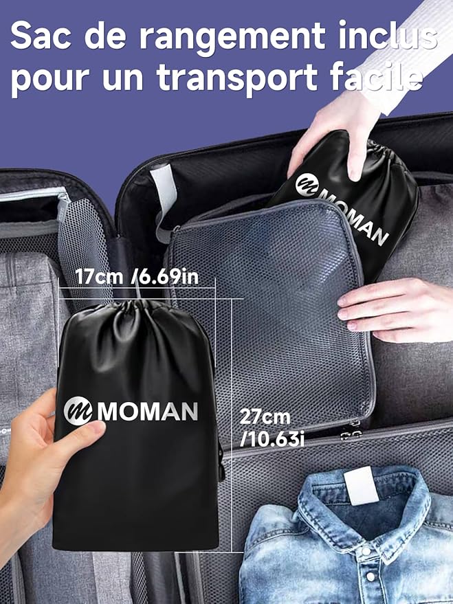 Airplane Foot Hammock Moman Portable Foot Rest for Air Travel Essentials 2 Pack with Upgrade Comfort Leg Hammock Pad Cotton for Long Flight Car Drive Office Under Desk Pie-Resto-Hamaca-Avión-Viaje