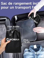 Airplane Foot Hammock Moman Portable Foot Rest for Air Travel Essentials 2 Pack with Upgrade Comfort Leg Hammock Pad Cotton for Long Flight Car Drive Office Under Desk Pie-Resto-Hamaca-Avión-Viaje