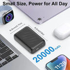 20000mAh Battery Pack for Heated Vest-5V/7.4V Rechargeable Power Bank with LED Display and DC/USB Output for Heated Jacket,Fast Charging Powerbank Compatible with iPhone iPad Samsung