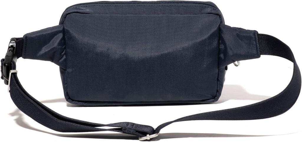 Baggallini Securtex Anti-theft Belt Bag 8.8"x5.5" Crossbody Fanny Pack for Women RFID Wallet Locking Zipper Travel Purse
