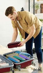 Slim Packing Cubes for Travel - 5pc Packing Cubes for Suitcases - Lightweight Luggage Organizer Bags (Non-Compression)