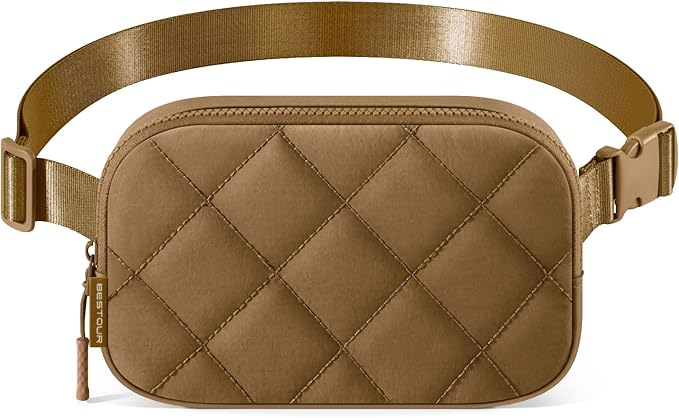 Fanny Pack for Women Men, Waterproof Belt Bag with Adjustable Strap & Back Anti-Theft Zipper Pocket, Lightweight Crossbody Bag for Travel, Workout, Running (7.Brown upgrade)
