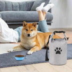 Dog Travel Bag,Travel Dog Food Container With 2pack Collapsible Dogs Travels Bowls,5l Dog Food Trave l Bag,Dogs Food Container,Bpa-Fre,Pet Safe,for Roadtrips,Home,Boarding,Camping and More/Grey
