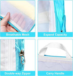 PFEYRPK Lightweight Compression Packing Cubes for Suitcases, Compressible Expandable Travel Packing Organizer with Clear Toiletries and Backpack Bag, Travel Essentials for Carry on Luggage 7 Set