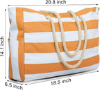 Becokan Beach Bags for Women Large Waterproof Beach Tote Bag Zipper Beach Bags Waterproof Sandproof Swim Pool Bag Large Tote