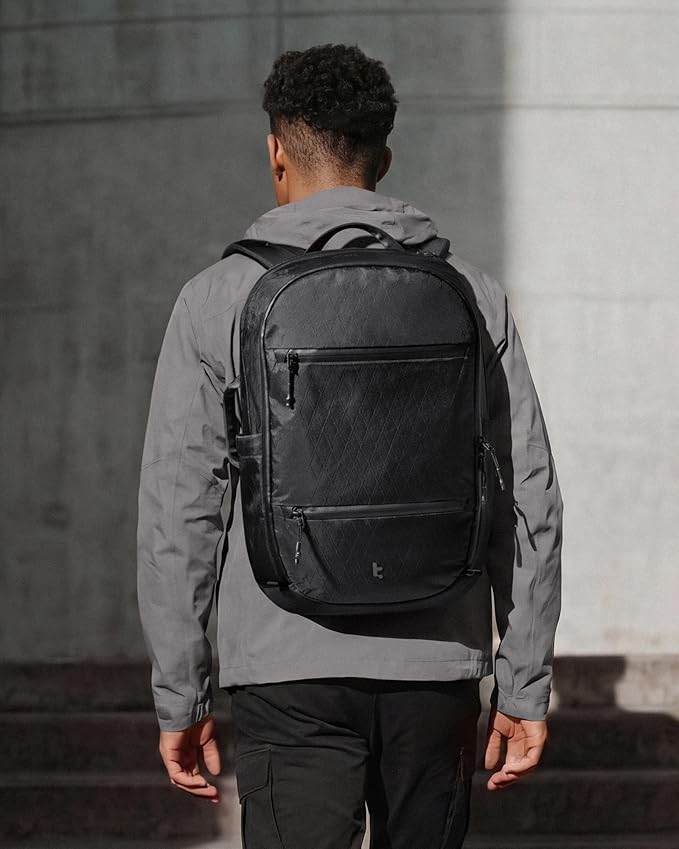 tomtoc Laptop Backpack 26L X-Pac, Large Business Work Bag Fits 15.6-16 Inch Laptop, Water-Resistant Durable Computer Travel Backpack for Business Trip, Weekend Getaway