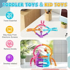 XONTEUS 4 Pcs Pop Tubes Giraffe Travel Airplane Road Trip Car Activities Essential ,Telescopic Suction Cup Sensory Fidget Toys,Screen-Free Activity for Boy & Girl , Stocking Stuffers for Kids
