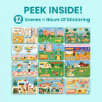 Food Truck Adventure 500+ Kids Sticker Book by Cupkin Fun Toddler Travel Activity Coloring and Sticker Book, Road Trip Essentials, 12 Coloring Pages + 12 Scenes for Ages 2–8 Years