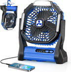 Portable Fan Rechargeable, 20000mAh Cordless Battery Powered Camping Tent Fans with SOS & LED Lantern, Small USB C Operated Outdoor Ventilador for Travel Camp Fishing Picnic Beach Home Essentials