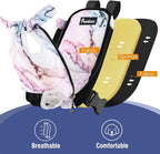 Pawaboo Adjustable Dog Carrier Purses, Pet Front Cat Travel Bag Dog Carrier Purses for Traveling Hiking Camping, Legs Out, Easy-Fit for Small Medium Dogs, M, Purple Marble