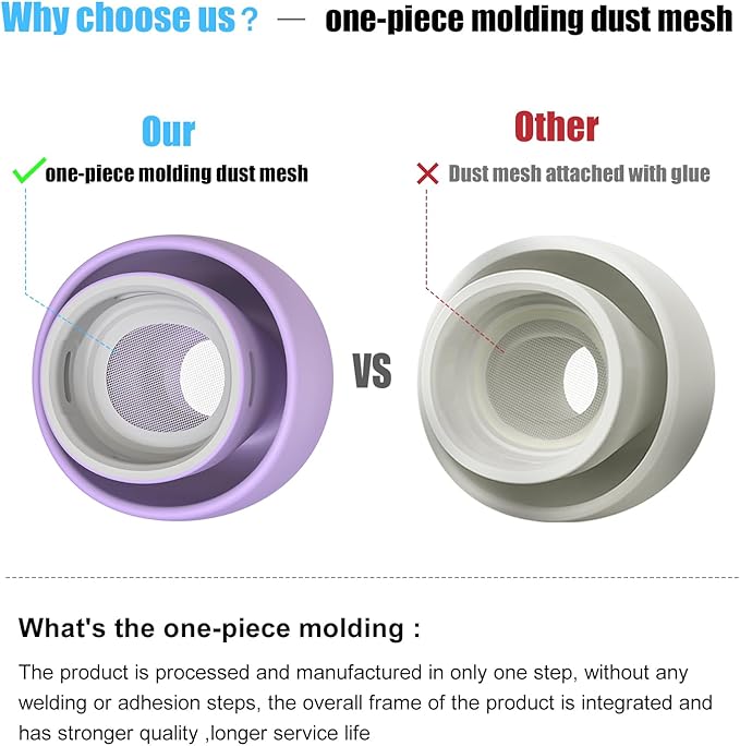 3 Pairs Replacement Ear Tips for AirPods Pro and 2nd Generation with Noise Reduction Hole, Silicone Ear Tips for AirPods Pro with Portable Storage Box and Fits in Charging Case (S/M/L, Lavender)