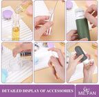 ME.FAN 18 Pack Travel Bottles for Toiletries, TSA Approved Travel Size Containers Set, Silicone Squeezable Portable Split Bottle, Travel Accessories for Conditioner, Shampoo, Lotion - Morandi