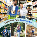 Pawaboo Small Dog Sling Carrier, Reversible Hands Free Dog Sling Carriers for Small Dogs and Cats, Puppy Slings Carrier with Safety Harness, Puppy Essentials, Sapphire Blue