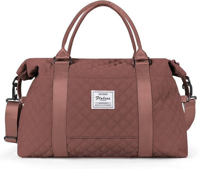HYC00 Travel Duffel Bag,Carry-on Overnight Weekender Bags for Women,Sports Tote Gym Bag with Wet Pocket