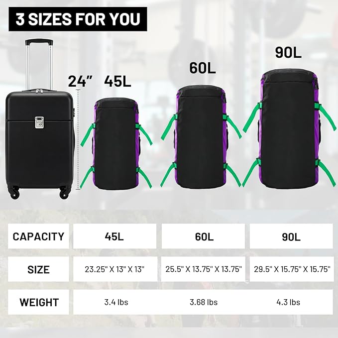MIER Large Duffel Backpack Sports Gym Bag with Shoe Compartment, Heavy Duty and Water Resistant, Purple, 90L