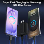 45W USB C Super Fast Charger Type C Charger Fast Charging Android Phone Charger Block with 6.6FT Type C Charging Cable for Samsung Galaxy S26 Ultra/S26/S26+/S25/S25 Ultra/S25+/S24 Ultra/S23 Ultra/S22
