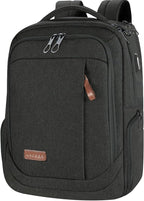KROSER Laptop Backpack Large Computer Backpack Fits up to 17.3 Inch Laptop with USB Charging Port Water-Repellent Travel Backpack Casual Daypack for Business/College/Women/Men-Charcoal Black
