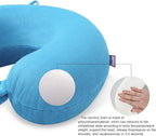 Neck Pillow for Travel Comfortable Travel Pillows U Shape Memory Foam Airplane Pillow Support Neck and Head Portable Neck Pillows Suitable for Airplane, Trains, Self-Driving Cars, Lake Blue Color