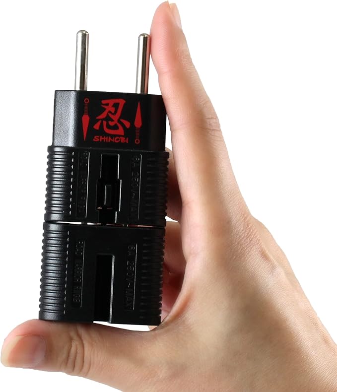 ROAD WARRIOR Travel Plug Adapter for Europe/UK/Australia/China/USA Outlet, Compact Lightweight Japan-Designed, RWG01BK