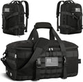 ETRONIK Gym Bags for Men Women, Carry On Luggage 22x14x9 Airline Approved, Tactical Duffle Bag with Shoe Compartment, 3 in 1 Carry on Travel Backpack with Wet Pocket, Weekender Overnight Bag, Black