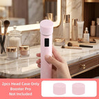 2Pcs Head Case for Age-R Booster Pro, Silicone Protective Head Cap Suitable for Age-R Booster Pro Beauty Device Accessory (Pink)