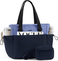 LOVEVOOK Tote Bag for Women, Puffy Work Tote with Large Cup Holder, Quilted Laptop Bag Travel Tote Shoulder Bag Handbag