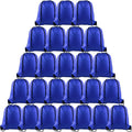 PLULON 25 Pcs Blue Drawstring Backpack Bags Bulk String Backpack Cinch Sack Pull Sport Gym Backpack Bags for Yoga Traveling Outdoor Sports