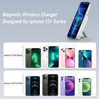 AOGUERBE for Magsafe Power Bank, 10000mAh Foldable Wireless Portable Charger with LED Display, 3 in 1 Magnetic Battery Pack with 22.5W Fast Charging for iPhone 17/16/15/14/13/12 Pro/Pro Max/Plus/Mini