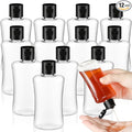 Domensi 12 Pcs 3.4 oz Travel Bottles with Flip Cap Clear Plastic Travel Size Containers Portable Leak Proof Squeeze Bottle Refillable Empty Cosmetic Containers for Liquid Shampoo Lotion