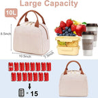 Bluboon Lunch Box for Women Cute Lunch Bag Reusable Insulated Lunch Bags Large Capacity Lunchbox Cooler for Work Picnic or Travel